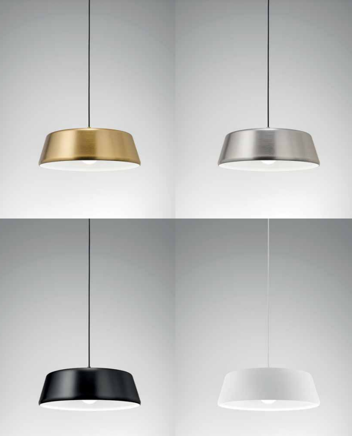GEALUCE Sospensione con montatura in alluminio. Finiture bianco-nero-ottone-nickel. 1XE27 non incl. BLANCA GEALUCE Sospensione con montatura in alluminio. Finiture bianco-nero-ottone-nickel. 1XE27 non incl. BLANCA